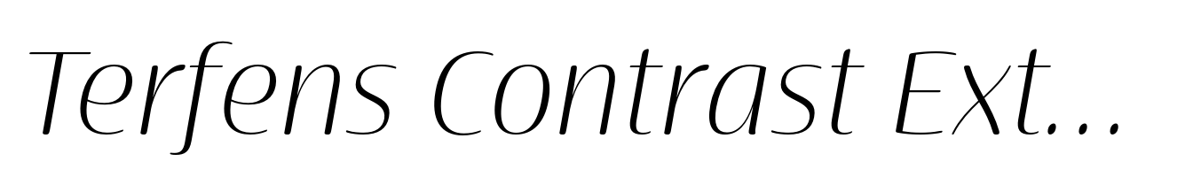 Terfens Contrast Extended Light Italic